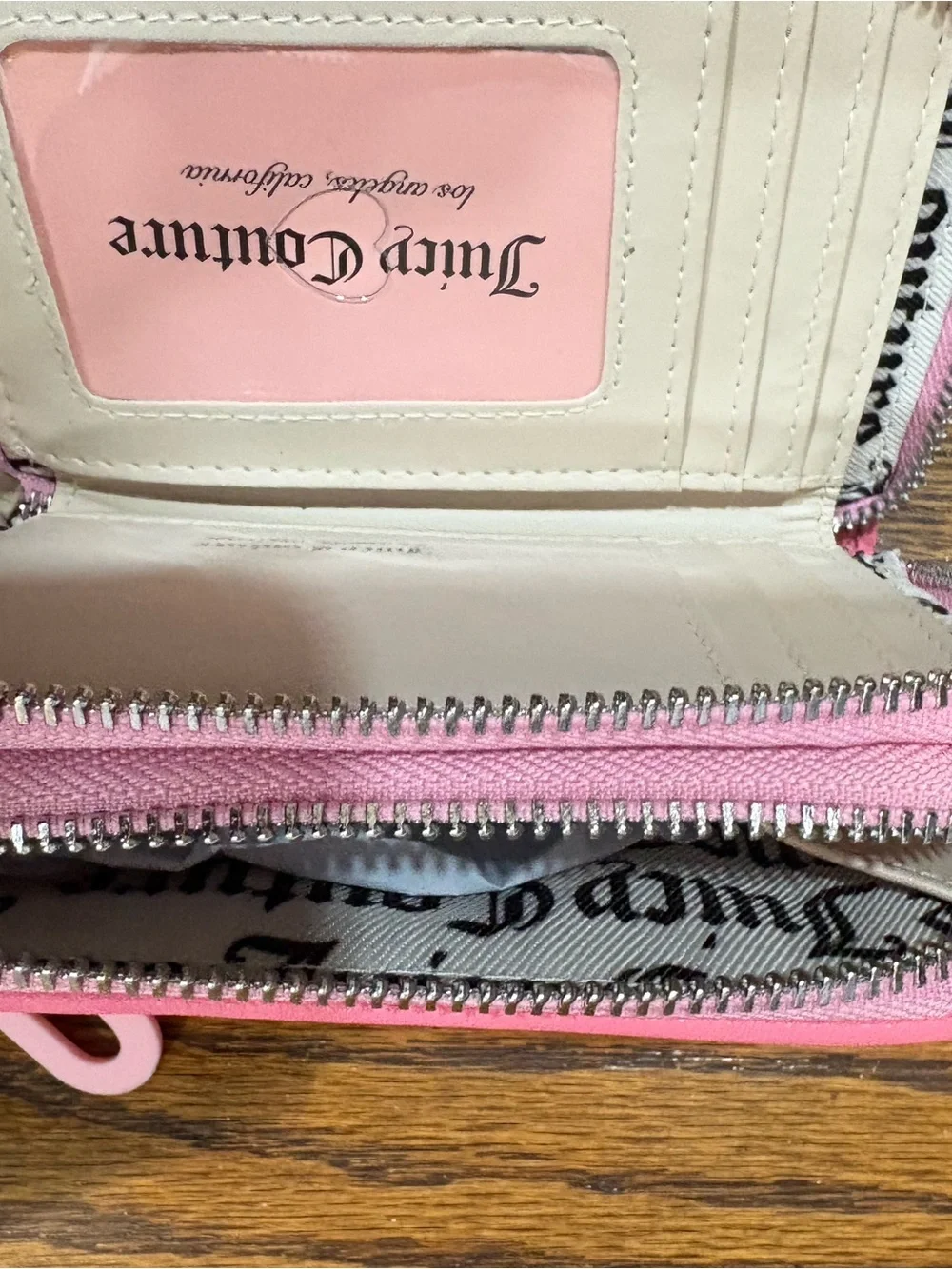 Juicy Couture Pink Embroidered ' Zip Wallet